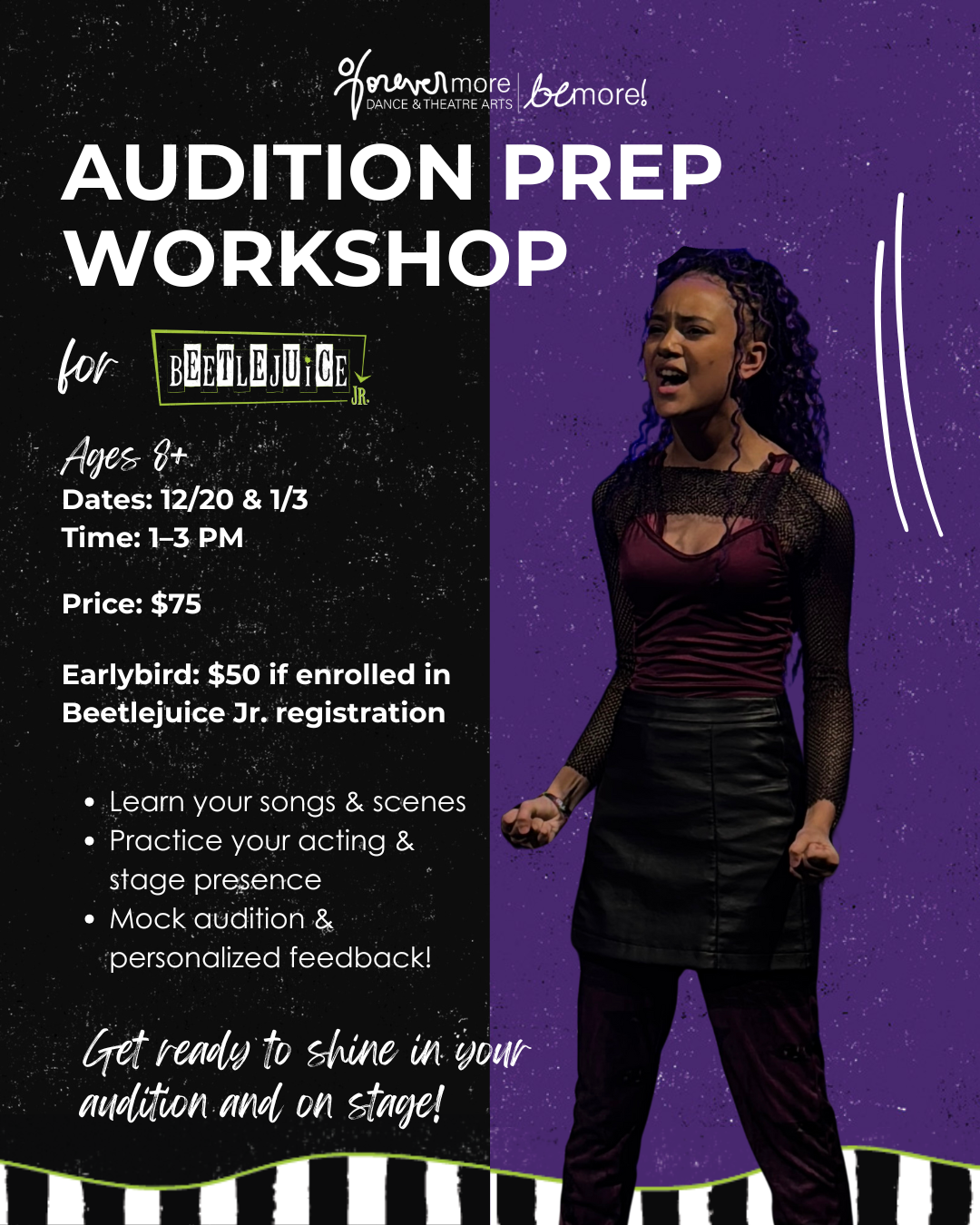 Audition Prep Workshop for Beetlejuice Jr